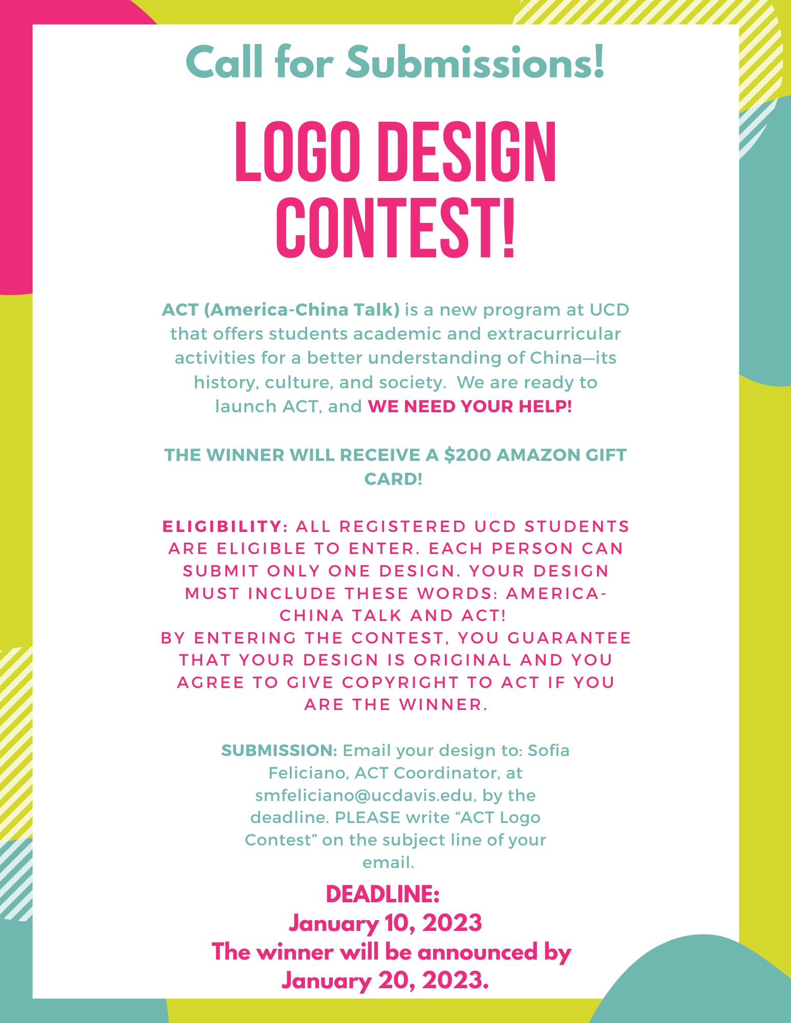 A flyer for the ACT logo design contest!