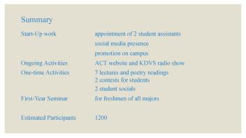 Summary of ACT's 2023